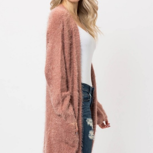 🦃🆕️Super Soft Fuzzy Knit Long Cardigan - Picture 5 of 6